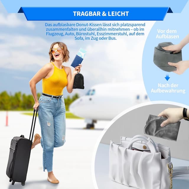 Detalle 1 de Nevife Donut Sitzkissen für Druckentlastung