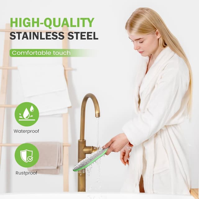 Detalle de BEZOX Heavy Duty Stainless Steel Full Body Foot File (Green) – Double-Sided Pedicure Callus Remover