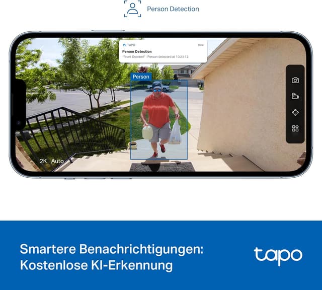 Detalle 2 de Tapo D205 WLAN Akku-Videotürklingel mit 2K