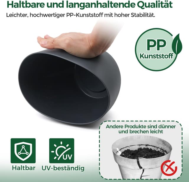Detalle 1 de T4U 2er Selbstbewässerungstopf 20 cm