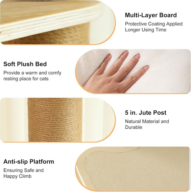 Thumbnail 6 de FUKUMARU Floor to Ceiling Cat Tree 6 ft–10 ft 🐱