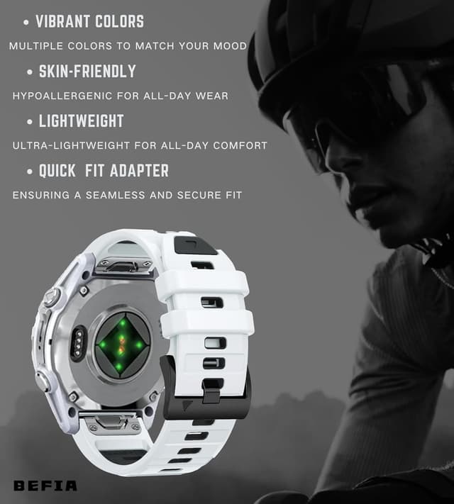 Detalle 2 de BEFIA 22mm Quick Fit Watch Band for Garmin fenix 8 47mm, epix Gen 2 47mm & Forerunner 965/955 (22mm straps)