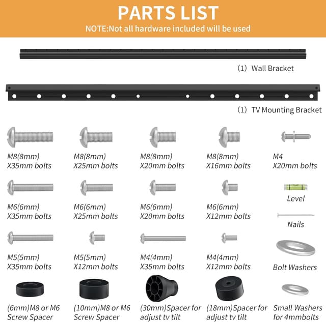 Detalle de KAMIWI Studless TV Wall Mount 150 lbs