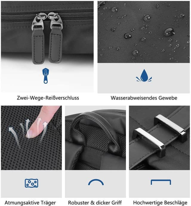 Thumbnail 6 de Dobaly Rucksack 15,6 Zoll Laptopfach wasserdicht