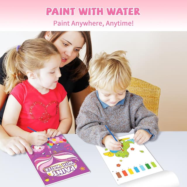 Detalle 2 de Paint With Water Books 3-Pack 20 Pages ๐จ