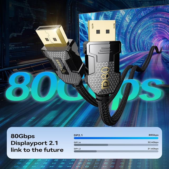 Thumbnail 2 de FIBBR 16K DisplayPort 2M Cable