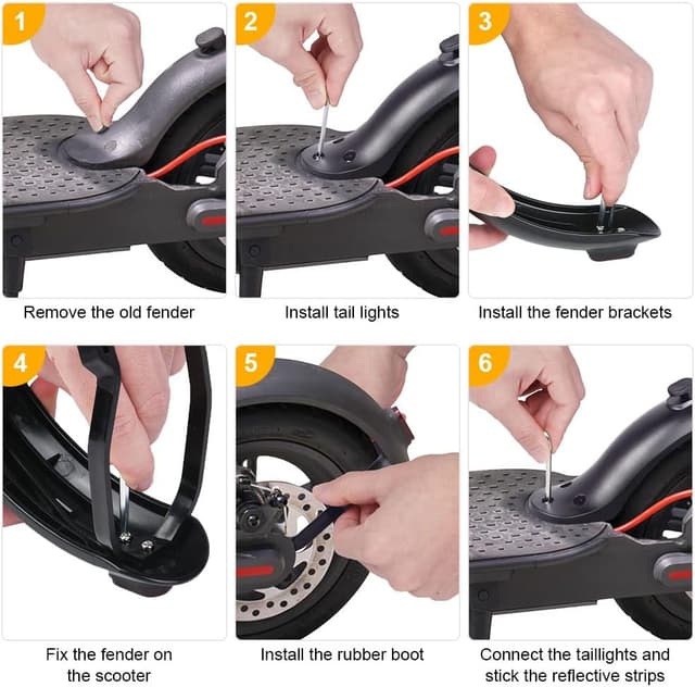 Thumbnail 6 de Ainiv Guardabarros trasero para Xiaomi M365