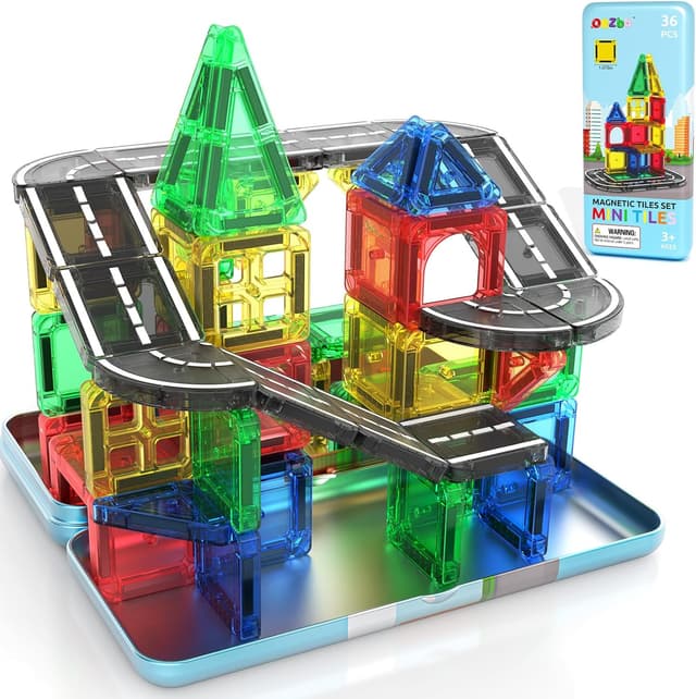 Detalle de ORZbb Mini Magnetic Tiles 36-piece set