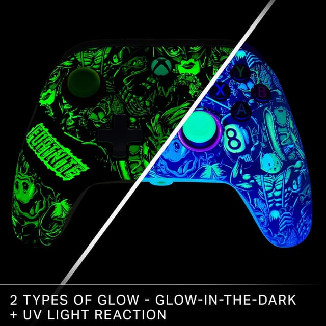 Detalle de PowerA Advantage Wired Controller für Xbox Series X|S (Fortnite Glow) – kabelgebunden mit Gaming-Tasten & Trigger-Locks