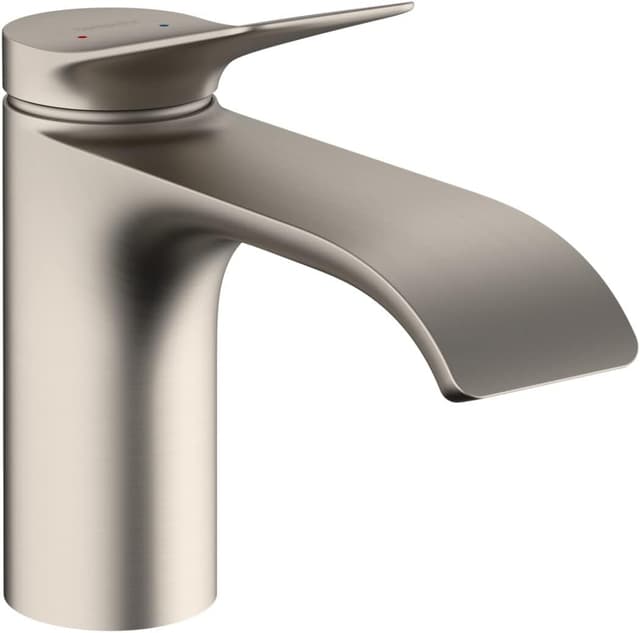 Detalle de Hansgrohe Vivenis 80 75010821 : robinet de salle de bain 1 trou en nickel brossé avec vidage escamotable