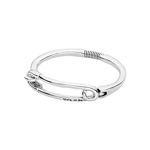 Detalle de UNO de 50 pulsera de fundición bañada en plata con cierre tipo imperdible