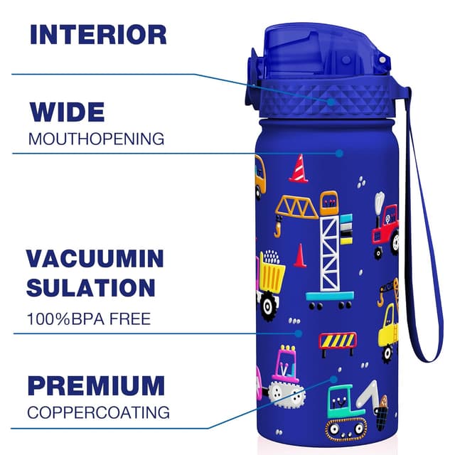 Detalle 2 de GOPPUS Kinder Trinkflasche 550 ml Edelstahl