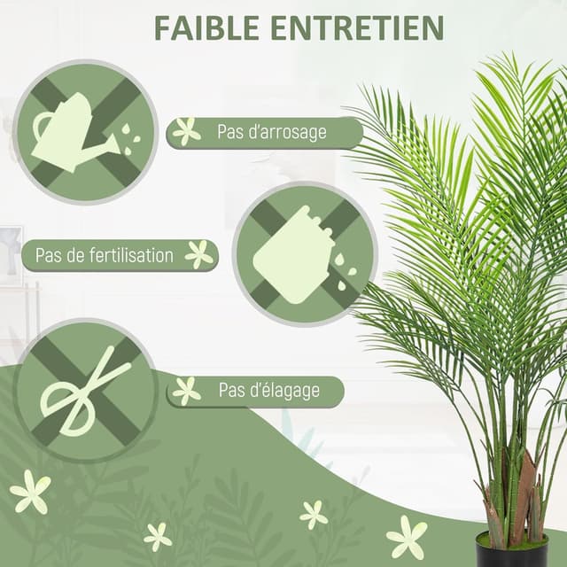 Thumbnail 4 de HOMCOM Palmier artificiel 120 cm