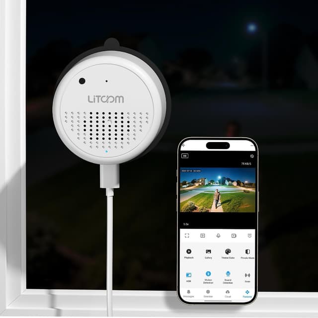 Detalle de litokam Window Camera 3MP 2K indoor security camera