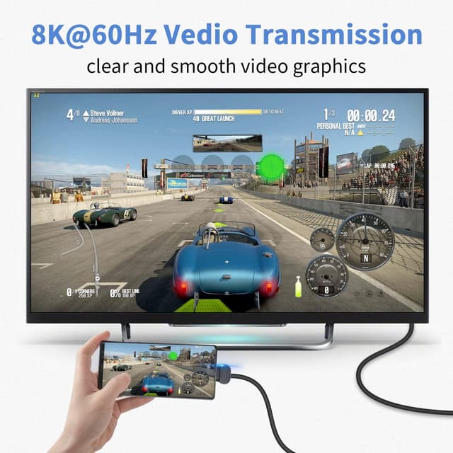 Detalle 2 de Duttek USB-C Winkeladapter 40 Gbps (90°) mit 8K@60 Hz und 100 W Schnellladung