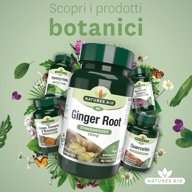 Thumbnail 6 de Natures Aid Racine de gingembre 500 mg – 90 comprimés végétaux (complément alimentaire, Vegan Society)