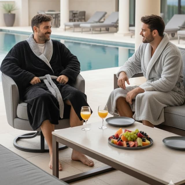 Thumbnail 6 de LEBENGOOD Bata Hombre Invierno microfibra