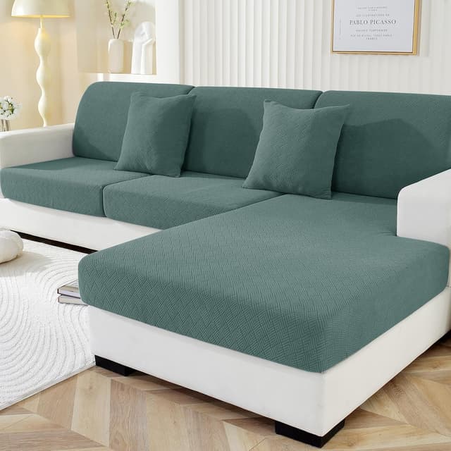 Detalle de YSTELLAA copricuscino divano elasticizzato