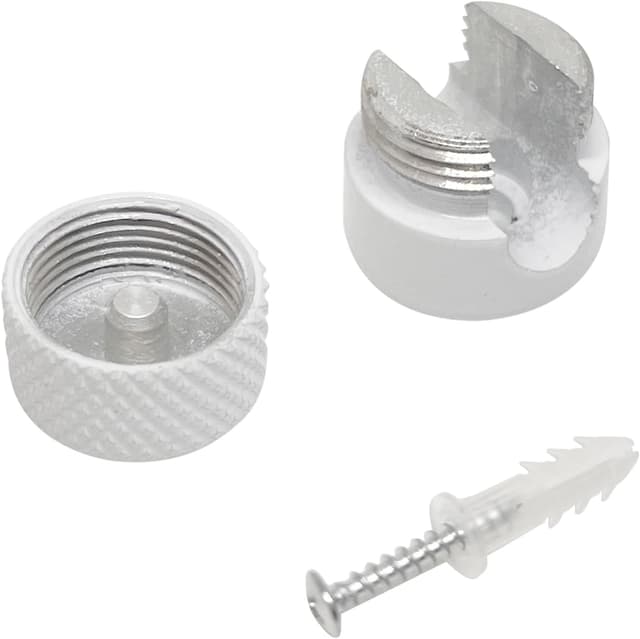 Detalle de smartect Aluminium Wand- und Deckenpins für Textilkabel (2 Stück) – Aufputz-Kabelhalter für DIY