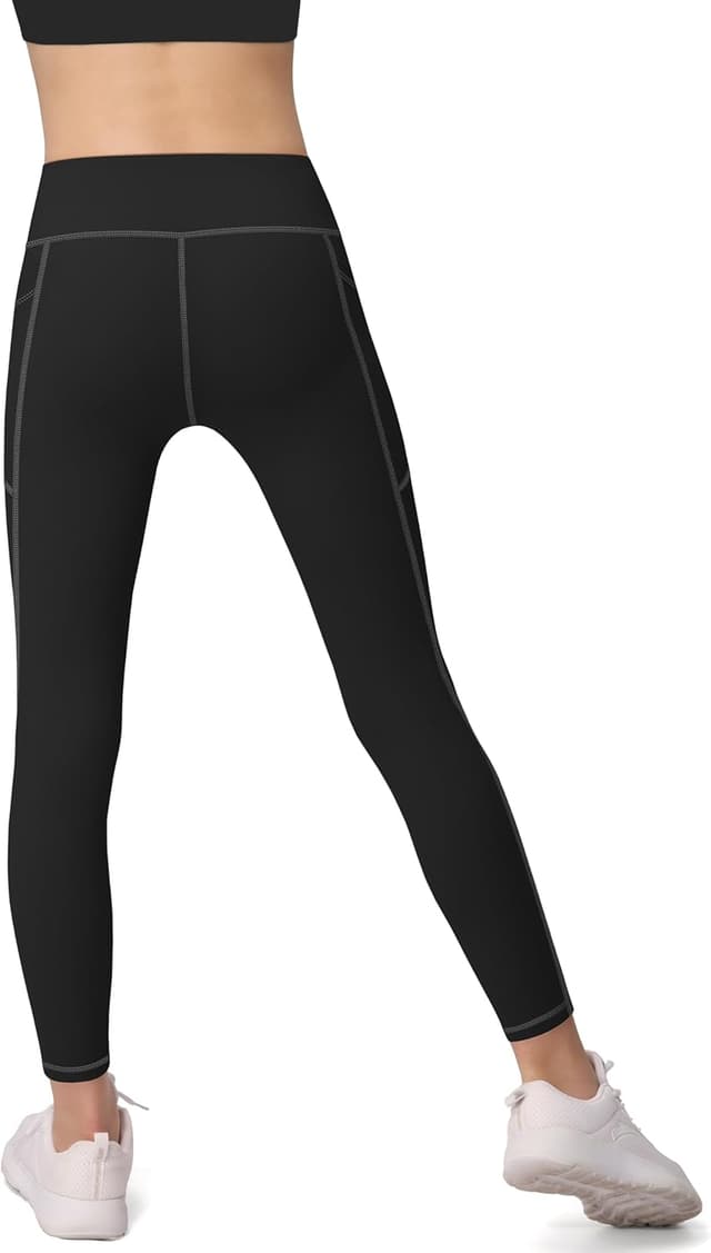 Detalle de Mirity Girls Leggings for Kids with 2 Pockets for Yoga, Workout & Everyday Wear