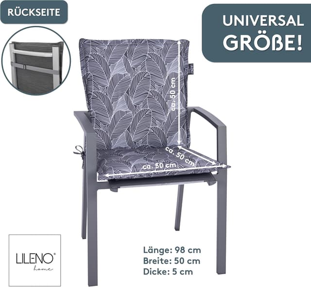 Thumbnail 1 de LILENO HOME Cojín para Silla de Jardín 🌿 Respaldo Bajo Antracita