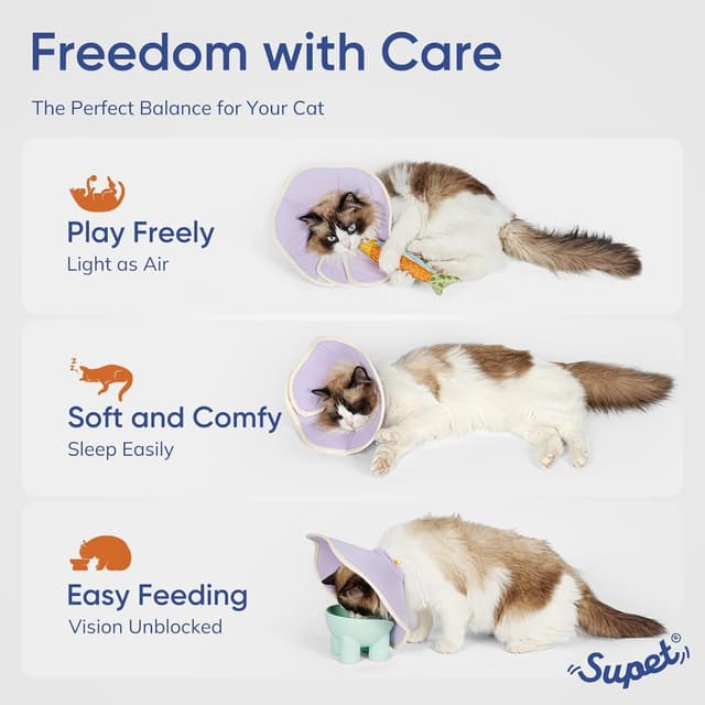 Thumbnail 1 de Supet Soft Cat Cone Collar adjustable recovery collar 🐱