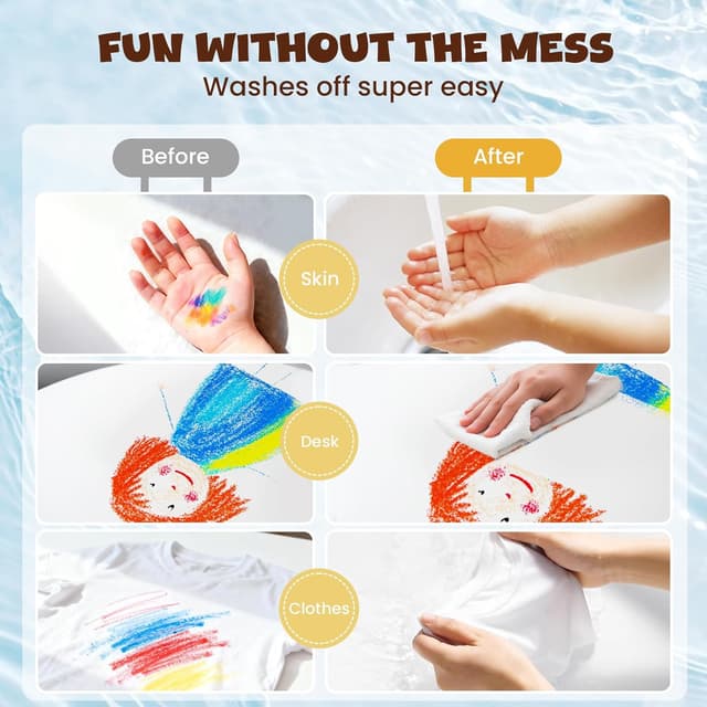 Thumbnail 6 de JUPITEARTH Wachsmalstifte mit 18 Farben, Raketen-Design & 120 PDF-Malvorlagen