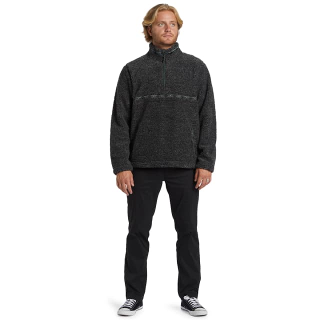 Detalle de Billabong Boundary Tombstone forro polar sherpa para hombre con media cremallera