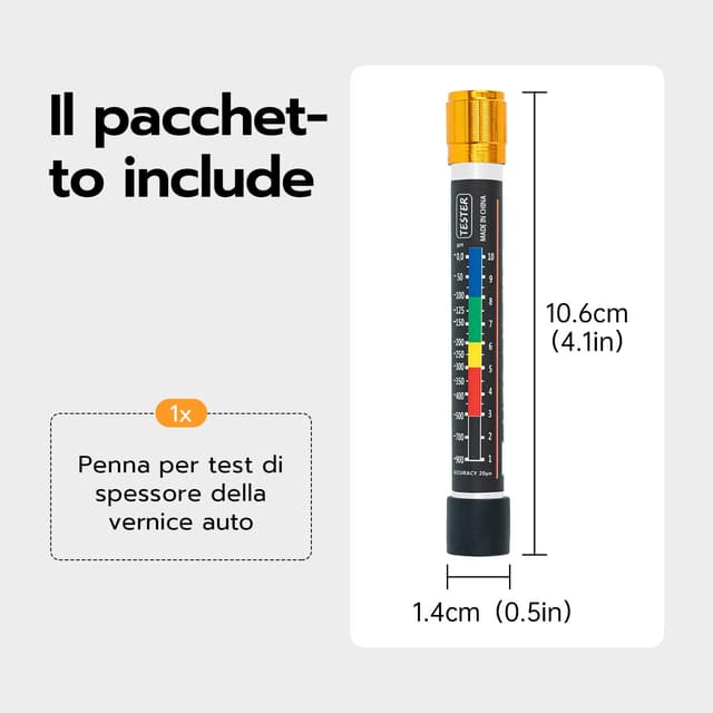 Thumbnail 6 de Tolesum misuratore di vernice per auto (spessimetro magnetico con punta) per verificare riverniciature e danni