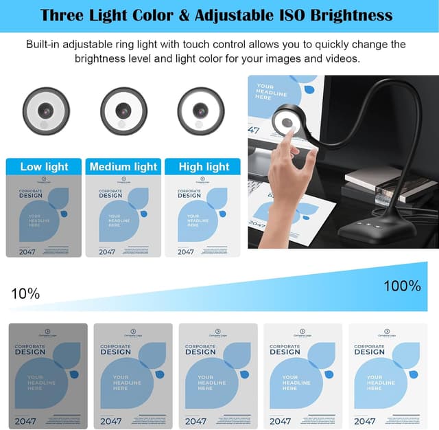 Thumbnail 4 de THUSTAND Cámara de Documentos USB con Luz LED para Enseñanza