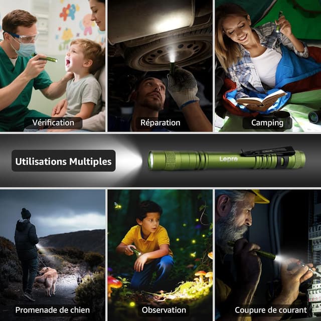 Thumbnail 4 de Lepro Lampe Torche 13 cm, 2 piles AAA