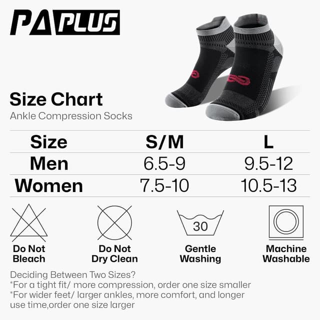 Detalle de PAPLUS Ankle Compression Sock 15-20 mmHg