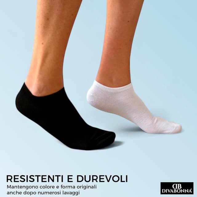 Thumbnail 6 de DIVABONNA confezione da 12 paia di calzini corti per uomo e donna: traspiranti e antiodore per sneaker