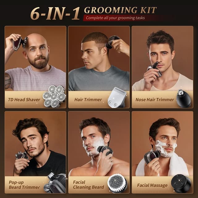 Detalle de Professional 5-in-1 Electric Head Shaver 90 min