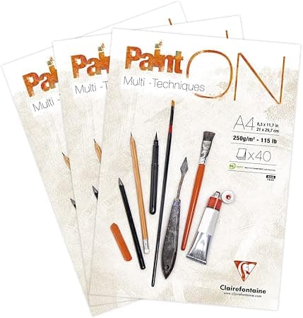 Imagen de Clairefontaine 96537AMZC - Lote de 3 blocs encolados 📄 40 hojas 21x29.7 cm en OfertitasTOP