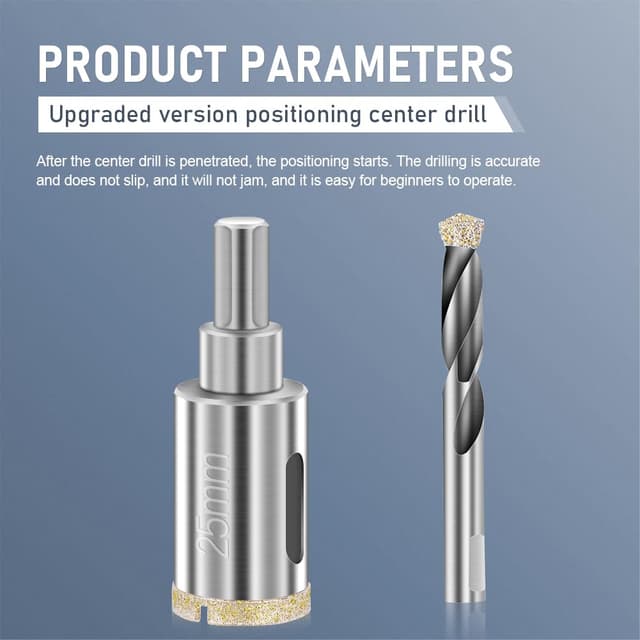 Detalle de Flintronic Diamond Drill Bit 25mm with Center Guide for Glass & Tile