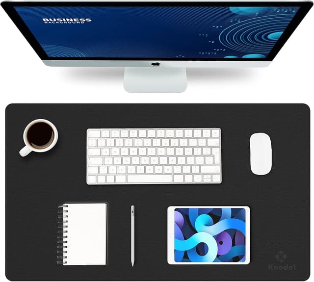 Detalle de Knodel Desk Pad 60 cm PU leather desk mat 🧾