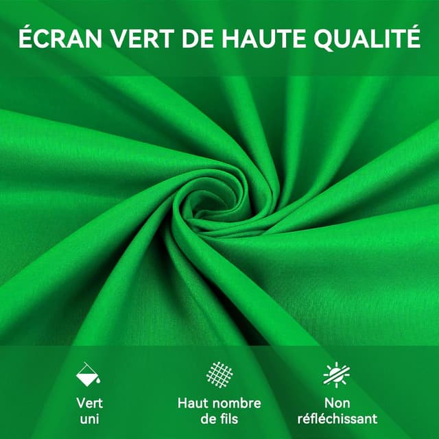 Thumbnail 1 de Heysily Toile de fond verte 2 x 3 m pour studio