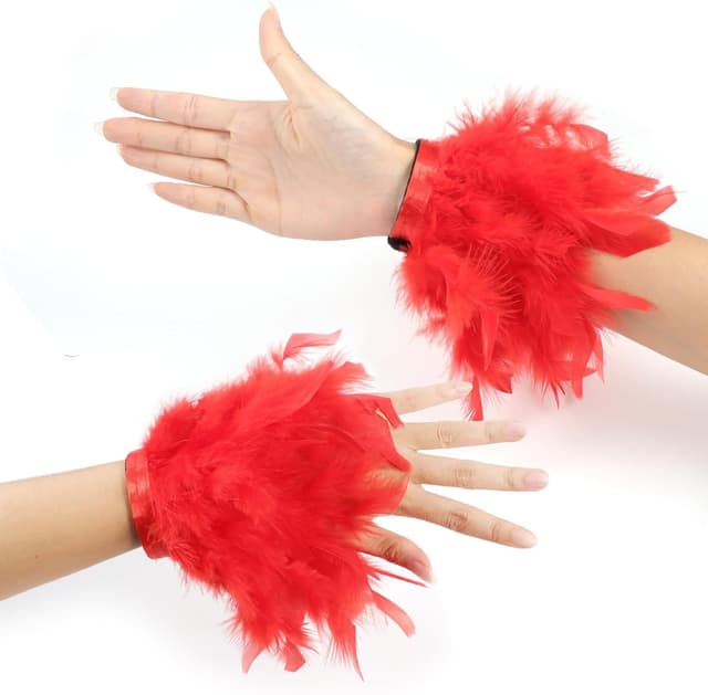 Thumbnail 6 de MWOOT Red Feather Wrist Cuffs