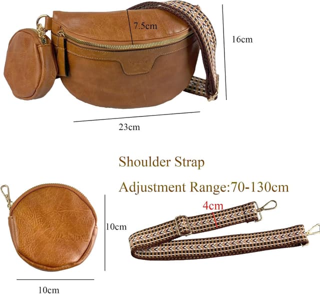 Detalle de Vpoofree Women’s Small Cross Body Bag with Coin Purse (Black)