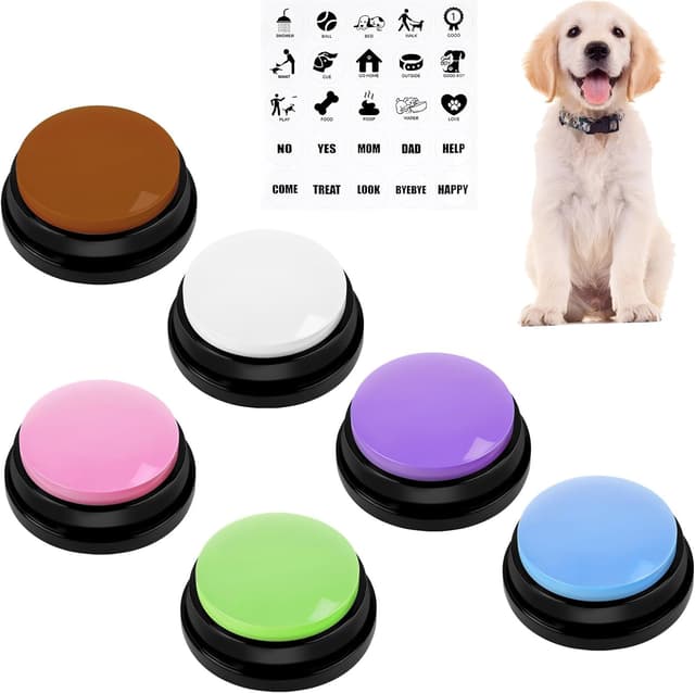 Detalle de vsshe Buzzer mit Aufnahmefunktion – Talking-Trainingstaste für Hund & Haustier-Interaktion