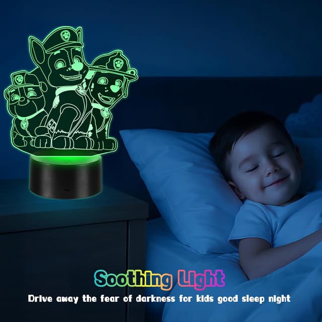 Detalle 1 de 2er Set Paw Dog Nachtlicht mit Timer