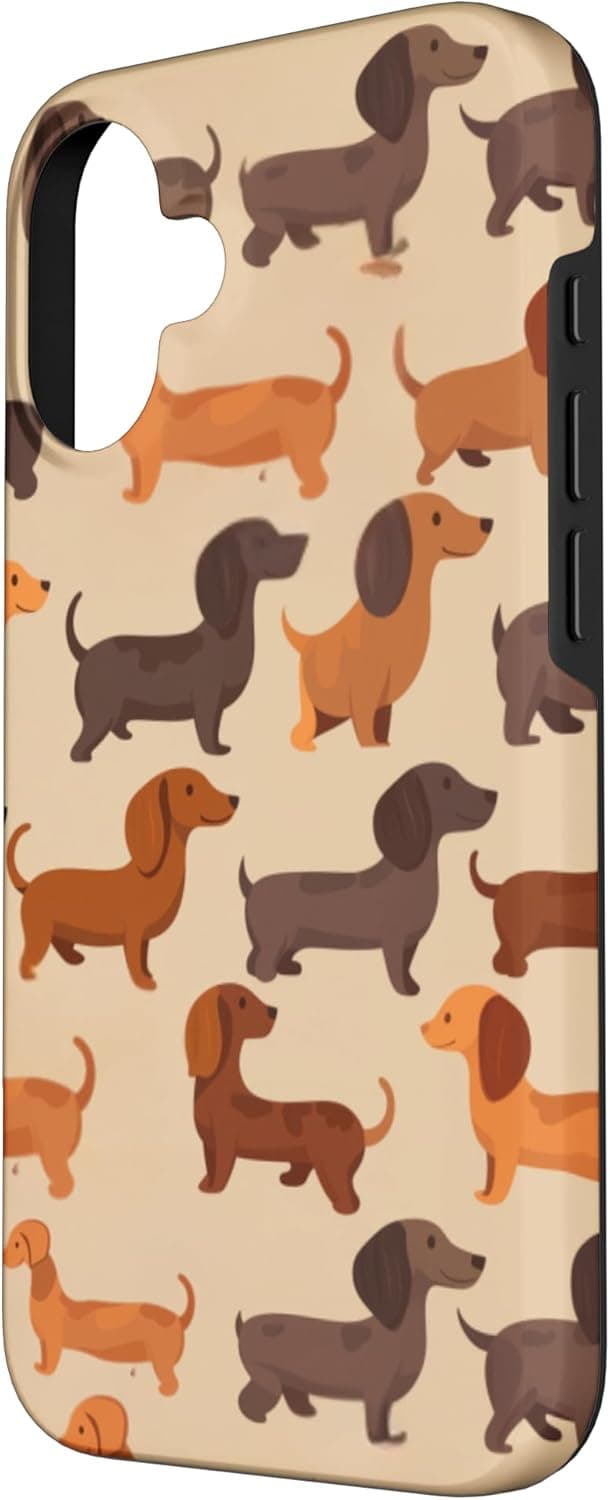 Detalle 2 de Cover iPhone 16 con bassotto salsiccia