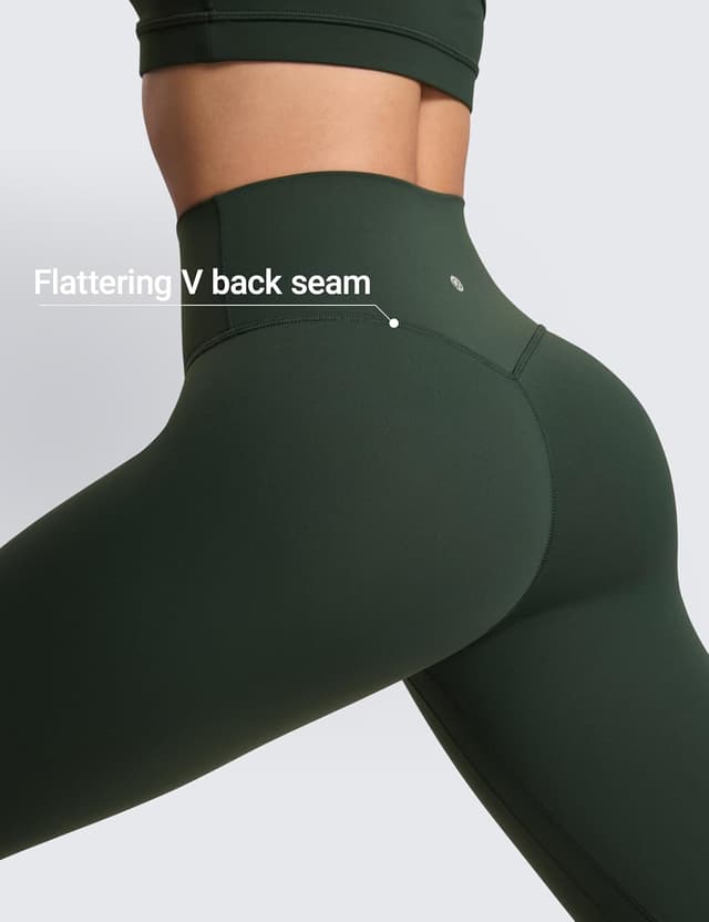 Detalle de Legging yoga CRZ YOGA SculptAir sans couture devant, taille haute 64 cm