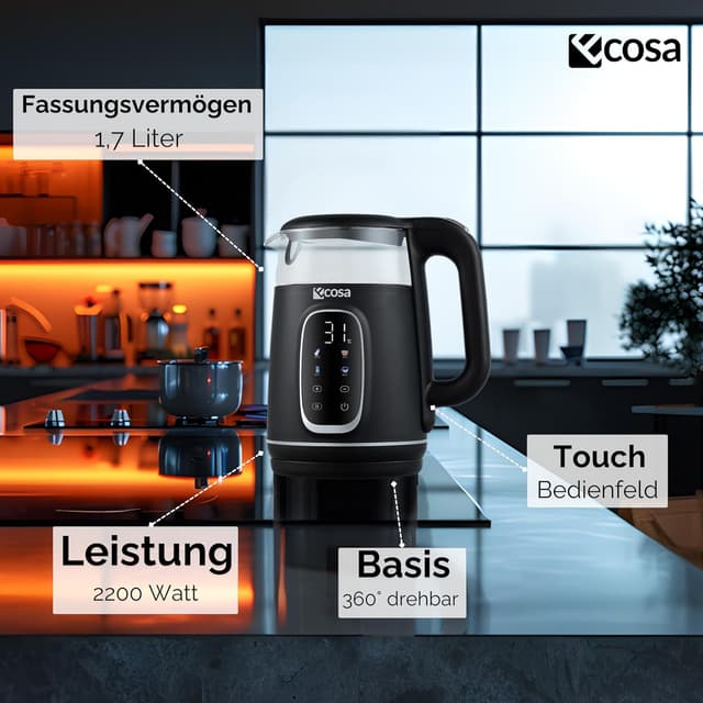 Thumbnail 5 de Ecosa Wasserkocher 1,7 l