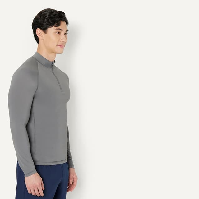 Detalle 2 de Amazon Essentials Homme Rashguard manches longues à fermeture 1/4
