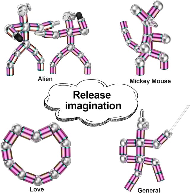 Detalle 2 de OSDUE Stylo magnétique multicolore 13 anneaux 🖊