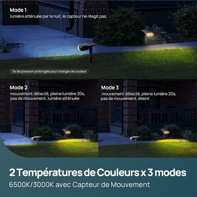 Thumbnail 5 de Linkind Lampe Solaire 1000LM détecteur