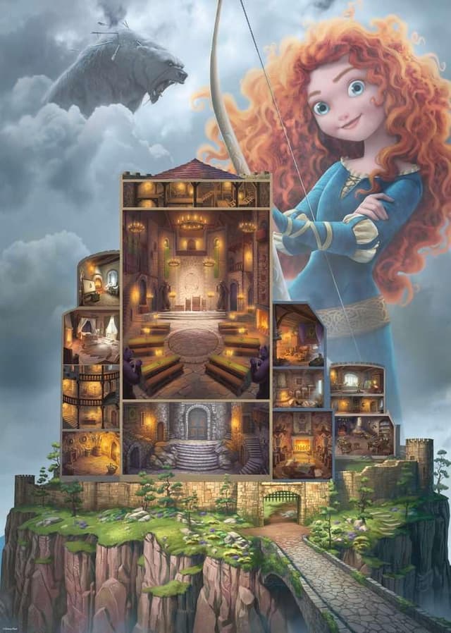 Detalle 2 de Ravensburger Puzzle 17335 « Merida » 1000 pièces Disney Castle Collection (dès 14 ans)