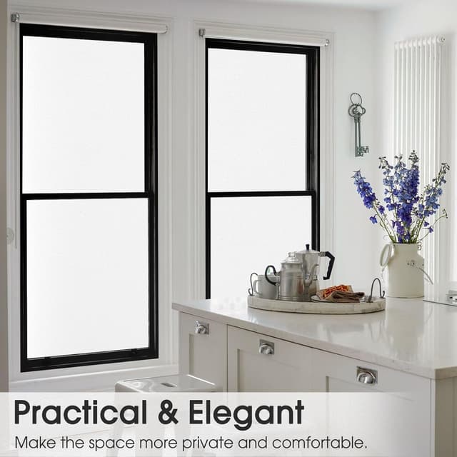 Thumbnail 6 de Lifetree Fensterfolie blickdicht für Privatsphäre (90x200 cm) – selbsthaftend ohne Klebstoff, Anti-UV, Milchglas-Look